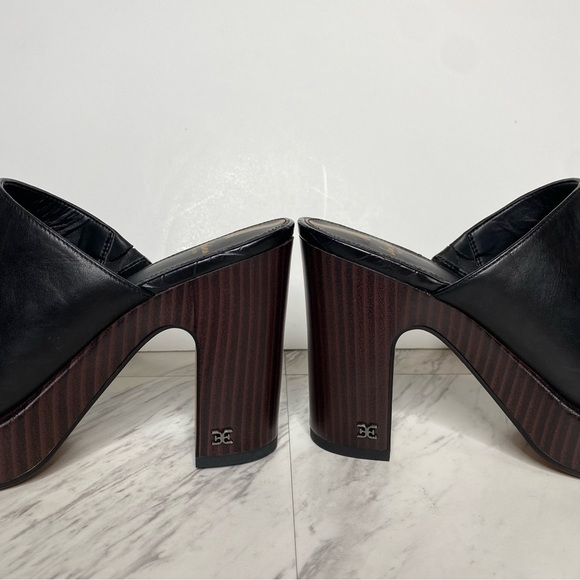 Sam Edelman Shiloh Black Leather Heeled Mule 9 1/2 M - Picture 8 of 14